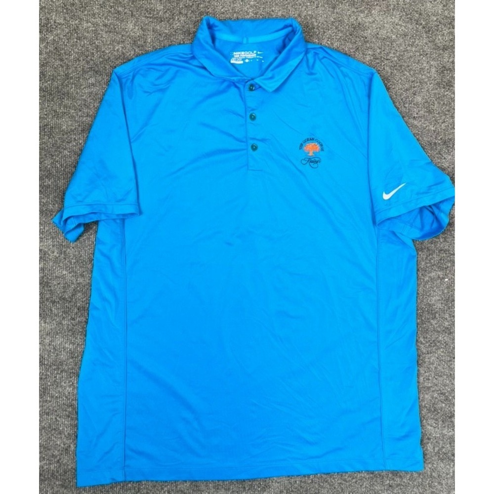 Polo Nike Golf Tour‎ Performance Drifit Blue Polyester/Spandex Size XL Kiawah